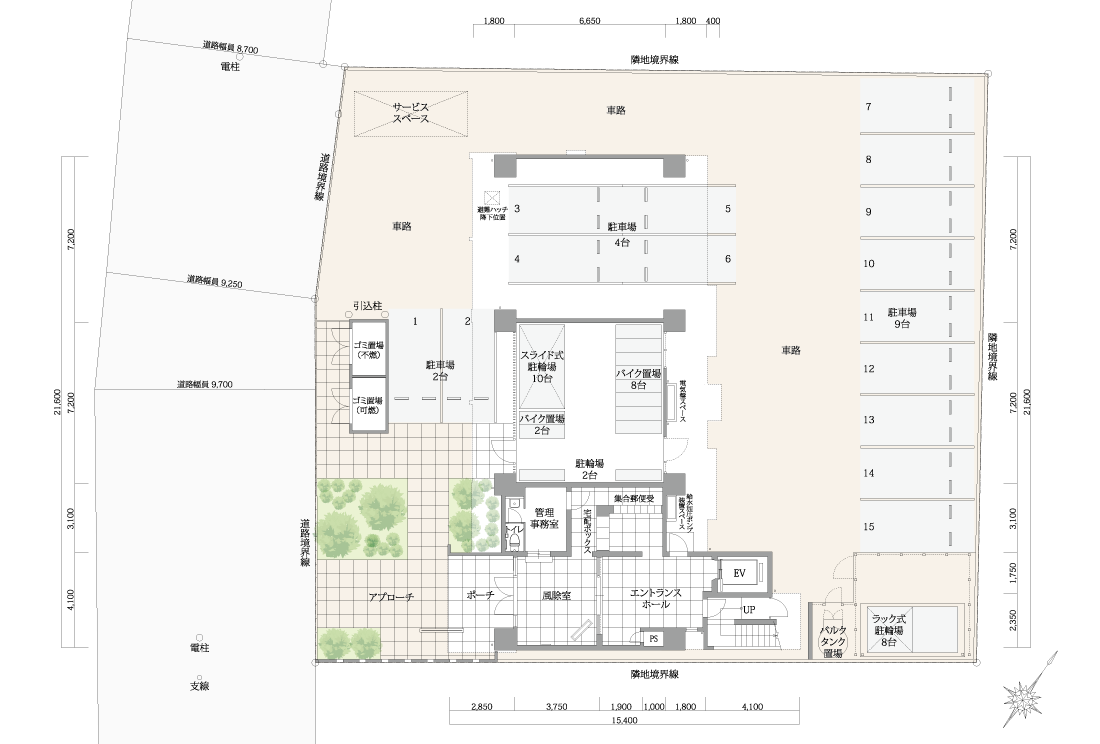 敷地配置図・平面図/1F